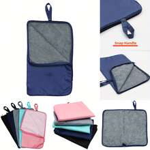 1pc Swimsuit Wet Bag, Towel Lining, Washable, Handle Zipper Oxford Cloth Dry & Wet Storage Bag, Suitable For Beach, Pool, Gym And Wet Clothes, Unisex - Multicolor - View 3