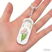 1 Stück tragbare Tulpen-Multifunktions-Pillendose, geeignet für Büroangestellte, Vitamin-Aufbewahrungsbox, Mini-Pillendose, Reise-Medikamenten-Aufbewahrungsbox, täglicher Pillen-Aufbewahrungsbehälter, wasserdichte Pillendose, Schlafzimmer-Dekoration, Zurück zur Schule - Verschiedenfarbig - Übersicht 3