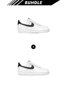 Nike [Bundle] Air Force 1 '07 Air Force 1 '07 Damen Sneaker Weiß/Weiß/Weiß/Schwarz DD8959-103 X 2 - Weiß x 2 - Übersicht 1