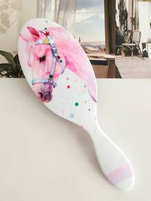 BEATURE Pink Horse Pattern Air Cushion Brush, Scalp Massage Comb, Anti-Static, Durable ABS Handle, Suitable For All Hair Types, High Quality Air Cushion Brush - Air Cushion Comb - View 3