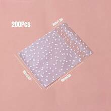 Self-Adhesive Resealable Plastic Snack Bags, White Polka Dot Frosted Candy Cookie Bags, 5.5x5.5 To 2.2x2.2 Inches Multiple Sizes, Suitable For Party Favors, Birthday Wedding Gift Packaging, Baking Supplies - Multicolor - View 13