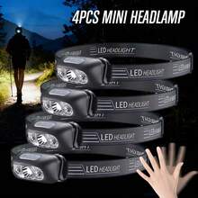 1/2/3/5pcs High-Brightness LED Headlamp Sensor Waterproof Suitable For Camping, Hiking, Fishing And Emergency Use - Style a - View 5