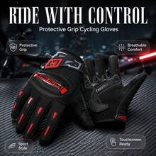 Motorcycle Riding Gloves Unisex, Breathable Touchscreen Anti-Slip Anti-Fall Wear-Resistant Hard Shell Finger Protection Motorcycle Gloves, Off-Road Electric Bike Gloves - A - View 2