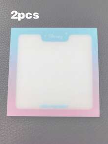Colorful Glitter Translucent Frosted Sticky Notes, 1 Pack 50 Sheets Writable Memo Pad, Reusable Adhesive Quick-Dry Non-Smudging Message Marker Reminder Stickers, For Diary, Study, Office, Scrapbooking, Tear-Off Adhesive Sticky Notes - A - View 9