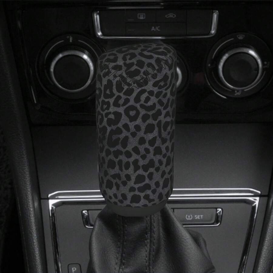 1 buah Penutup Tuas Persneling Motif Leopard Hitam - penutup tuas persneling - View 1