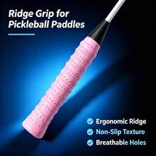 10pcs Sweat-Absorbing PU Grip Tape Set, Suitable For Pickleball, Tennis And Badminton Rackets - Absorbent And Perforated, Provides Maximum Comfort And Control, Improves Feel, Reduces Racket Wear, Suitable For Indoor And Outdoor Sports Training, No Spine - Multicolor - View 9