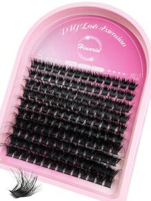 140 Pcs Individual Lashes Natural Eyelashes Clusters D Curl Soft Cluster Lashes 160D 8-16mm Mixed Lengths Russian DIY Lash Extension For Festivals Parties And Dating(160D, D Curl, 8-16mm Mix)False Eyelashes Fake Lashes - View 3