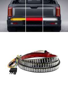 XF.Meraki 60 Inch 3-In-1 Tailgate Light Strip, Compatible With Pickup Trucks, Trailers, SUVs, RVs, Full Function Red Brake Light, White Reverse Light, Amber Turn Signal And Hazard Warning Light, No Drilling Installation (60 Inch) - LED Tailgate Light Strip - View 10