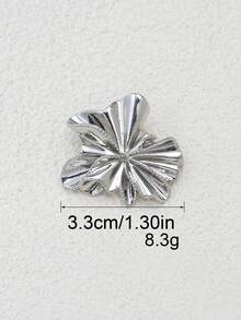 5pcs/Pack Asymmetrical Textured Wrinkled Unique Versatile Metal Large Buttons, Suitable For Coats, Sweaters, Furs, Uniforms, School Uniforms, Cardigans, Jackets, Hand-Sewn Buttons, DIY Shoes, Boxes, Bags, Gift Boxes, Jewelry Accessories - Multicolor - View 14