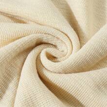 Summer Gentle Slouchy Asymmetrical Knit Top Solid Color Faux Two Pieces/Deconstructed T-Shirt For Evening Date, Daily Wear, Vacation - Apricot - View 4