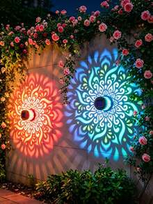 4/2/1件裝新款太陽能戶外庭園路燈，適用於聖誕節、露台、草坪、小徑、走道裝飾，聖誕節、萬聖節、新年禮物 - 彩色 - 查看 4