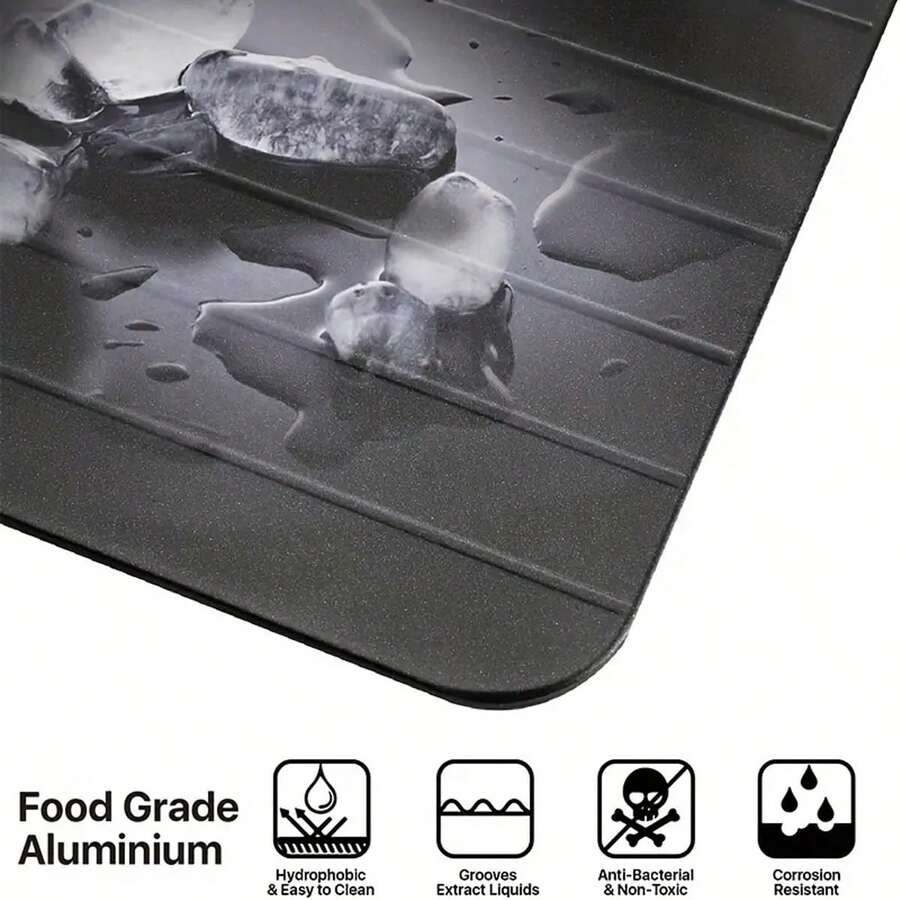 Quick Defrosting Plate - Aluminum Miracle Plate - Healthier Defrosting Solution For Steak, Chicken And Fish - Naturally Effortless, Suitable For Home And Restaurant Use - Multicolor - View 1