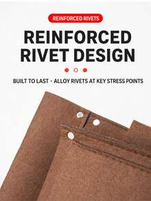 1pc Heavy Duty Nail Pouch Wear-Resistant Rivet Reinforced Multi-Purpose Waist Tool Bag - A - View 2