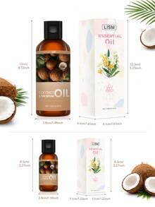 【升級版】100ml 30ml 椰子香精油，頂級香氛精油－適用於蠟燭製作、手工皂、芳香療法、擴香器、居家護理與加濕器，禮盒組 - 升級款椰子精油 - 查看 7