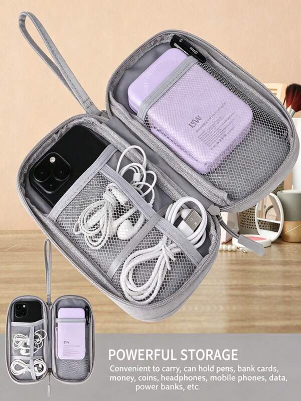 Elektronische Produktaufbewahrung Reise USB-Kabel Zubehör Tasche/Box, wasserdicht, geeignet für Powerbank, Ladekabel, Ladegerät, Maus, Kopfhörer, USB-Stick usw.