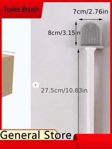 Soft Silicone Toilet Brush, Detachable Handle, Wall-Mounted Toilet Brush With Base, Bathroom Cleaning Tool - Wall-Mounted - View 5