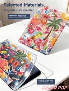 椰子、椰子树、芙蓉花、芙蓉花，适用于 iPad Air 8 (M4) 2026 (11 英寸)、Air 8 (M4) 2026 (13 英寸)、(A16) 第 11 代 11 英寸 2025、Apple Air 11 (2025)、第 10 代 10.9 英寸 2022 的保护壳，带笔槽、三折支架、自动唤醒/睡眠功能，是返校、情人节、节日的可爱礼物。 - 彩色 - 查看 10