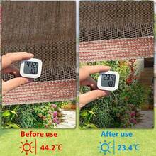 1pc Brown Multi-Size UV Protection Sunshade Net, With Hemmed Edge And Grommet Design For Easy Installation, Breathable And Waterproof, Suitable For Outdoor, Carport, Plants, Vegetables And Other Sunshade Applications, Prevents Items From Being Sunburned - Multicolor - View 5