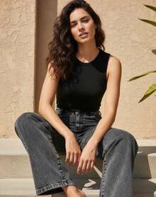 Girls' Graphite Cargo Jeans - BASIC GRAPHITE - View 2