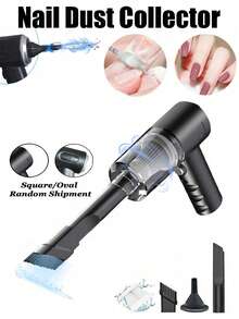 Mini Portable Vacuum Cleaner For Nail Dust, Wireless Handheld Nail Art Cleaning Vacuum Cleaner With 1800mAh Rechargeable Battery, 3-In-1 Handheld Vacuum Cleaner For Nail Art, Car, Office And Home Cleaning - Multicolor - View 1