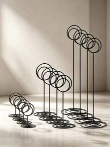 12pcs Table Number Clips, 3 Sizes For Placing Cards, Names, Numbers, Menus, Memos, Photos, Stands For Wedding, Anniversary, Party, Table, Photo Frame, Notes, Birthday Party Or Other Events - View 1
