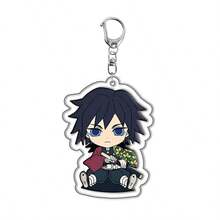 KIMETSU NO YAIBA 1 Set 8pcs Double Layer Acrylic Keychain Pendant, Doll Series Clear And Cute Pattern, Acrylic Surface With Protective Film, High Quality, Suitable As Pendant, Multiple Styles Available - Multicolor - View 34