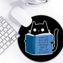 1 Piece Of Fun And Cute Mouse Pad, Circular Mouse Pad For Office Desk, Small Mini Travel Mouse Pad With Anti Slip Rubber Base, Laptop Office Rubber Mouse Pad Suitable For Girls And Boys, Suitable For Office, Home, Study And Gaming, 20 * 20 * 0.2cm - View 13