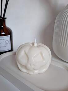 1PC Pumpkin Silicone Mold With Facial Expressions, Creative DIY Angry / Smirking Pumpkin Aromatherapy Candles Mold, Crafts Casting Molds, Holiday Home Decor & Gifts Ornament Epoxy Resin Mold, Art Decoration Plaster Mould, Autumn Halloween Decor Mold - 01-straight-eared Rabbit Tray Silicone Mold - View 6