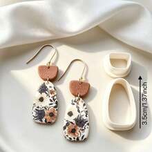 Minimalist Polymer Clay Mold Cutter, Spring/Summer Theme Art Earring Making Tool, For Earrings, Brooches, Pendants, High Precision Soft Ceramic Mold Cutter, Suitable For DIY Art Clay Earring Creation Tool - White - View 10