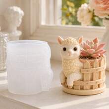 3D Alpaca Silicone Mold For Epoxy Resin Casting & Polymer Clay Pot, Reusable Candle Cup Mold For DIY Craft,Multi-Use Candle Container Mold For DIY Gift - A - View 7