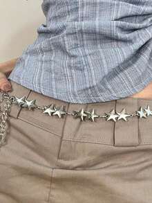 Punk Hip Hop Y2K Metal Star Waist Chain, Decorative Waist Chain For Jeans And Leather Skirts - Multicolor - View 4