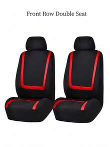 Universal Car Seat Covers - 9pcs Set (Full Set), 4pcs Set (Dual Seat), 2pcs Set (Single Seat) Options - U-Shaped Striped Design, Anti-Slip & Durable, Compatible With General Cars, SUVs, Sedans, And With Airbag - Easy To Clean, Upgrade Interior - Style a - View 18