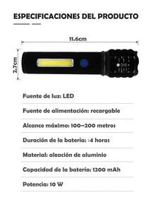 2 Pieces Strong Light LED Flashlight, Multifunctional Portable LED Outdoor Flashlight, With Lithium Battery And High Strength Material, 3 Modes, Multifunctional Zoom Telescopic Light Type-C For Outdoor Use, Suitable For Outdoor Use, Home, Hiking, Cycling, Fishing, Car, Emergency Lighting. - 2 Pieces - View 10