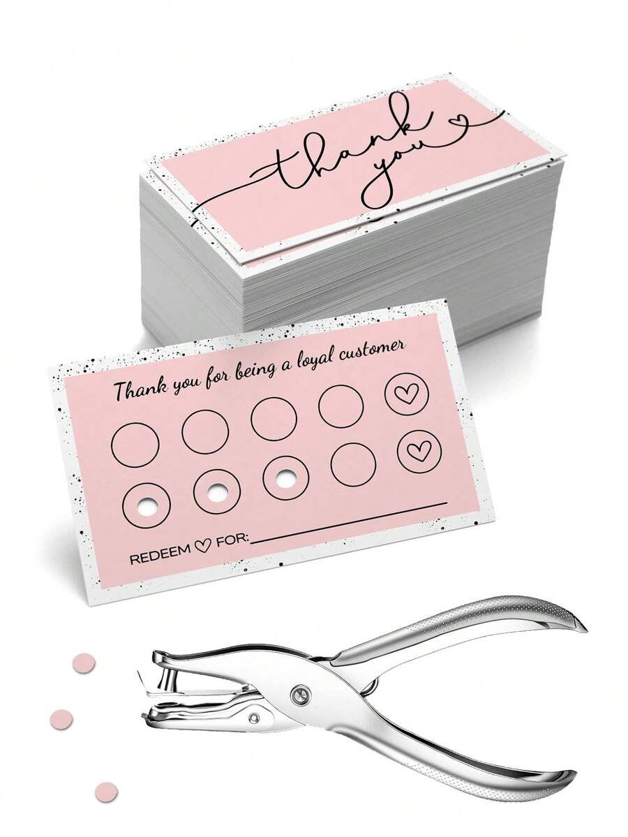 20/50Pcs Loyalty Stamp Reward Cards For Beauty Salon Spa Small Business Customer Retention Promotion - Loyalty Card - View 1
