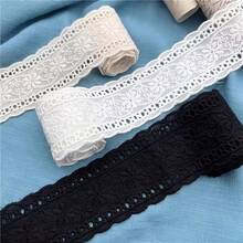 1/5碼刺繡蕾絲飾邊布帶，寬4.5cm，適合縫紉、DIY衣飾配件、腰帶、家居布料、居家裝飾、禮物包裝及初學者縫紉 - 多色E - 查看 10