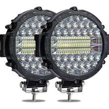 1pc 7 Inch Round LED Light Bar, 2PCS 201W Driving Light Bar Fog Lights Combo Beam LED Off Road Lighting For SUV, Truck, ATV, SUV,Hunters - A - View 1