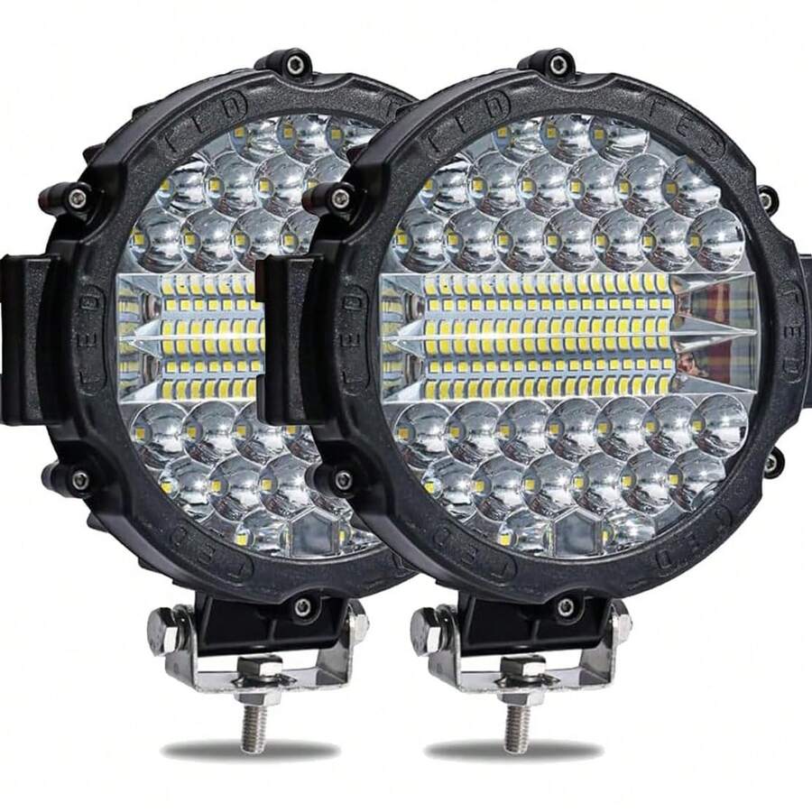 1pc 7 Inch Round LED Light Bar, 2PCS 201W Driving Light Bar Fog Lights Combo Beam LED Off Road Lighting For SUV, Truck, ATV, SUV,Hunters - A - View 1