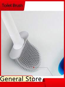 Soft Silicone Toilet Brush, Detachable Handle, Wall-Mounted Toilet Brush With Base, Bathroom Cleaning Tool - Wall-Mounted - View 4