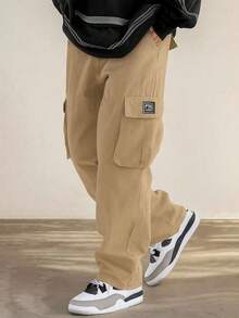 Men's Casual Summer Lightweight Cargo Pants Fashion Multi-Pocket Long Pants Sports Fall - Khaki - View 3