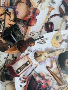 50-Piece Set Of Retro Musical Instrument Stickers For Suitcases, Laptops, Scrapbooks, Diaries, Skateboards, Guitars, Helmets, Instrument Cases, And DIY Decals - Multicolor - View 7