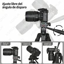 Trípode De Cámara De Aluminio De 180, Tripié Para Celular - Negro - Ver 5