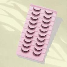 10 Pairs Natural False Eyelashes – Fluffy Soft 3D Real-Look 5–10mm Lash Extensions, Lightweight Everyday Wear Lashes For Beginners, Easy To Apply Strip Lashes For Light Makeup And Daily Use - View 8