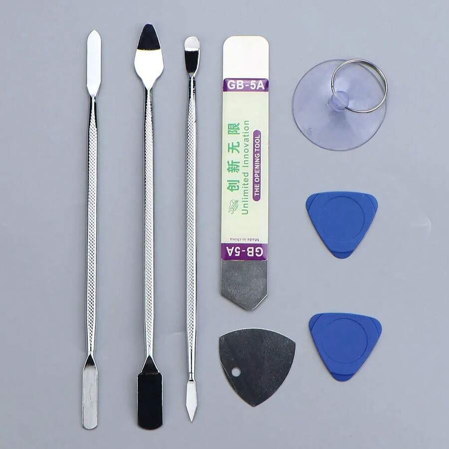 Herramienta de reparación 8 en 1 para teléfonosóviles, computadoras portátiles y tabletas, con cabezales metálicos dobles, herramienta multifuncional para desmontaje y apertura manual, palanca para desmontaje de electrodomésticos. - 8 piezas - Ver 1