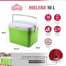 Hielera Portátil de 16 litros (17 QT) |   Capacidad 22 para Latas |   Enfriador |   Enfriador Resistente y Liviano |   Hielo - Beis - Ver 2