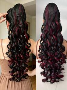 Blended Hair Extensions - SNATURAL/L.RED/GREEN/27 - View 10