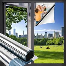 Double-Sided Silver Window Sun Protection Film, Classic Color With Premium Texture, Efficiently Reflects Heat Sources. Blocks Sunlight And Lowers Temperature While Providing One-Way Privacy, Creating A Comfortable And Private Home Environment. - 1PC - View 14