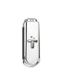 1pc Foldable Air Cushion Massage Comb, Electroplated Silver Color, Personalized Letter A-Z, Pink Bow, Star Pattern, Compact Portable Pocket Comb, Bag Comb, Women's Hair Styling Comb, Suitable As Gift - Silver - View 28