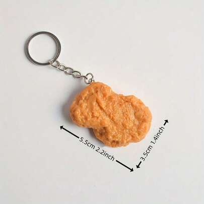 Chicken Nugget Keychain, Fried Chicken Keychain, Fashionable Chicken Food Acces…