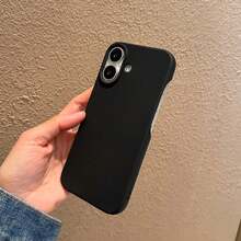 Ultra Thin Candy Color Lightweight Semi-Wrapped Borderless Case Compatible With IPhone 17 Pro Max 16 15 14 13 12 11 Back Cover - Black - View 3