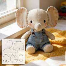 1pc Cute Big Ear Elephant Patchwork Template DIY Elephant Pattern Sewing Template, Reusable PET Template, Suitable For Handmade DIY Tracing Patchwork Template, Positioning And Tracing Sewing Template, Cutting Tool For Craft Enthusiasts - Classic - View 1